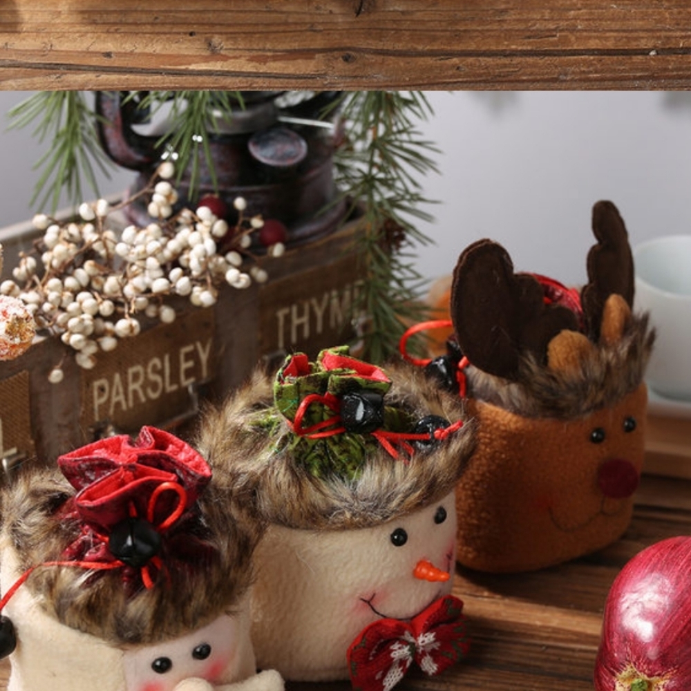 ❄JUST IN!❄Elk Christmas Winter CLOTH Gift bag - Picture 6 of 6